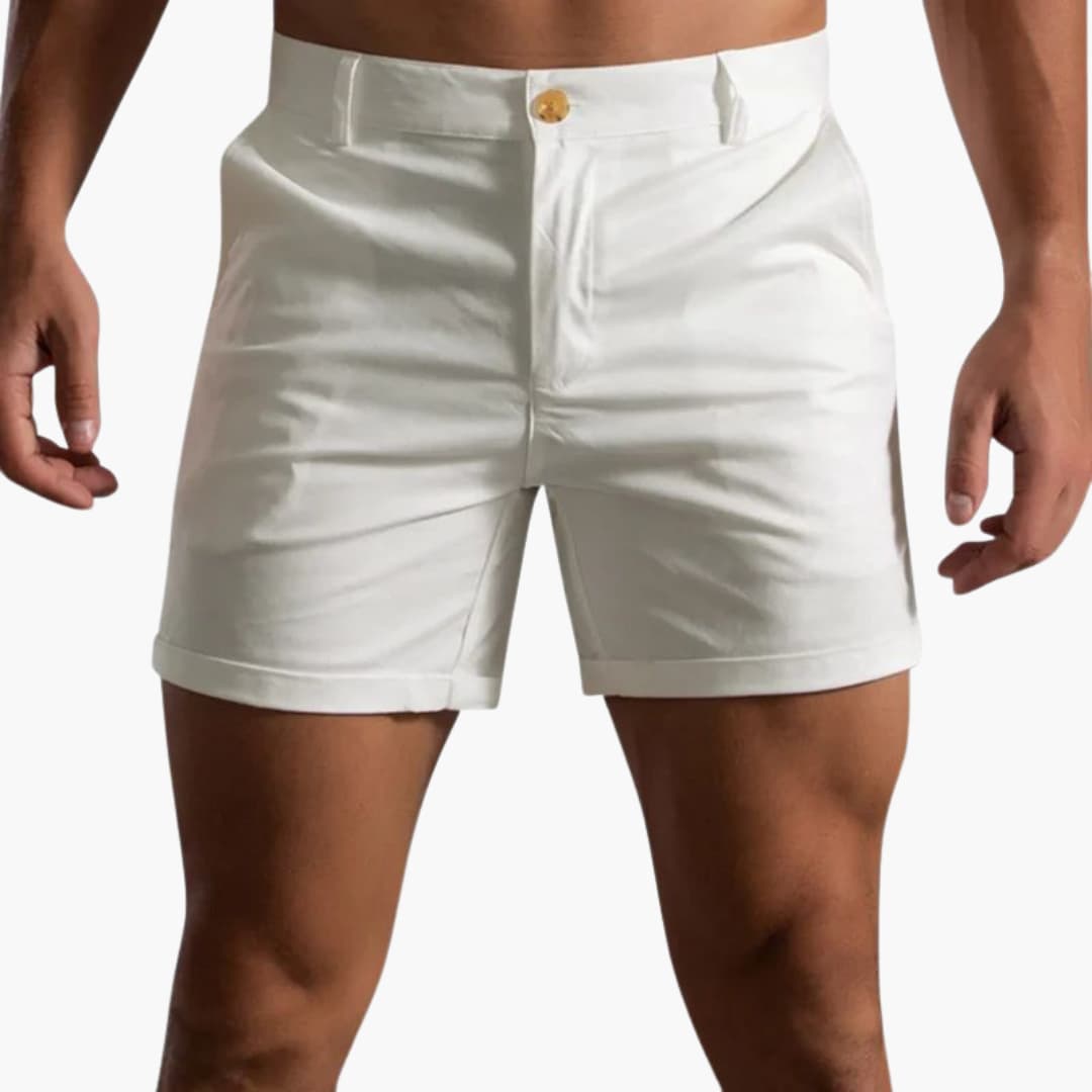 Herren Sommer Shorts mit Knopfverschluss und Gürtelschlaufen