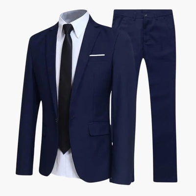 2-teiliges Anzug Set - Slim Fit Herrenanzug für Business Look