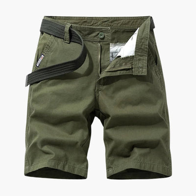 Herren-Cargo-Shorts aus Mischgewebe mit verstellbarem Gürtel und Taschen