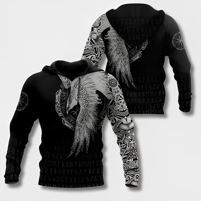 Udalrich | Kühner Wikinger-inspirierter Herren Kapuzenpullover