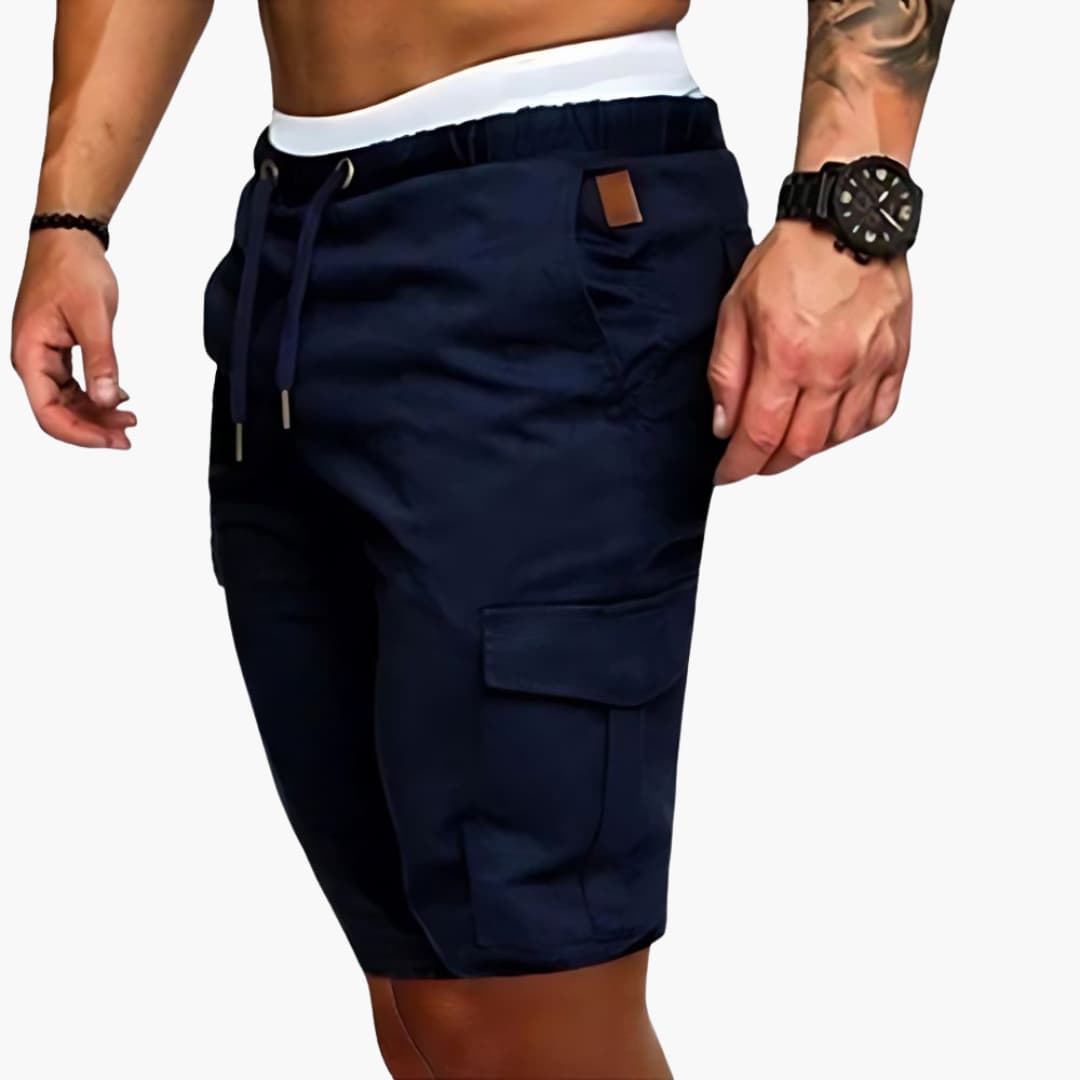 Herren Cargo Shorts mit Taschen und elastischem Bund für Sommer