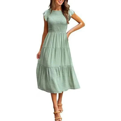 Paloma – Elegantes Midikleid aus Baumwolle mit Stufen
