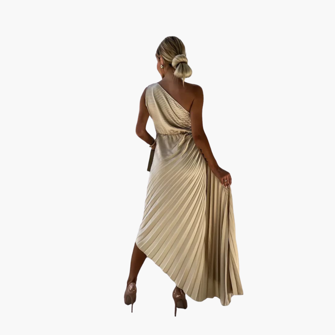 Romantisches Midikleid für Damen – 3D Blumenapplikationen