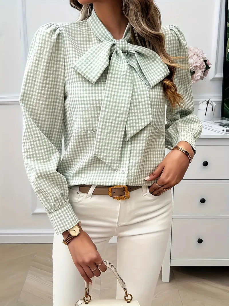 Liv - baumwollbluse mit schleife