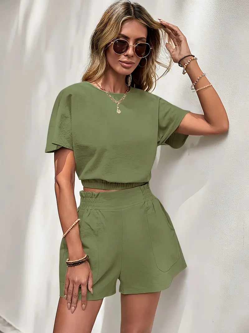 Aminna – Elegantes Top- und Shorts-Set