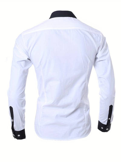 Wulfric | Stylisches Button-Up Kontrast Herrenhemd