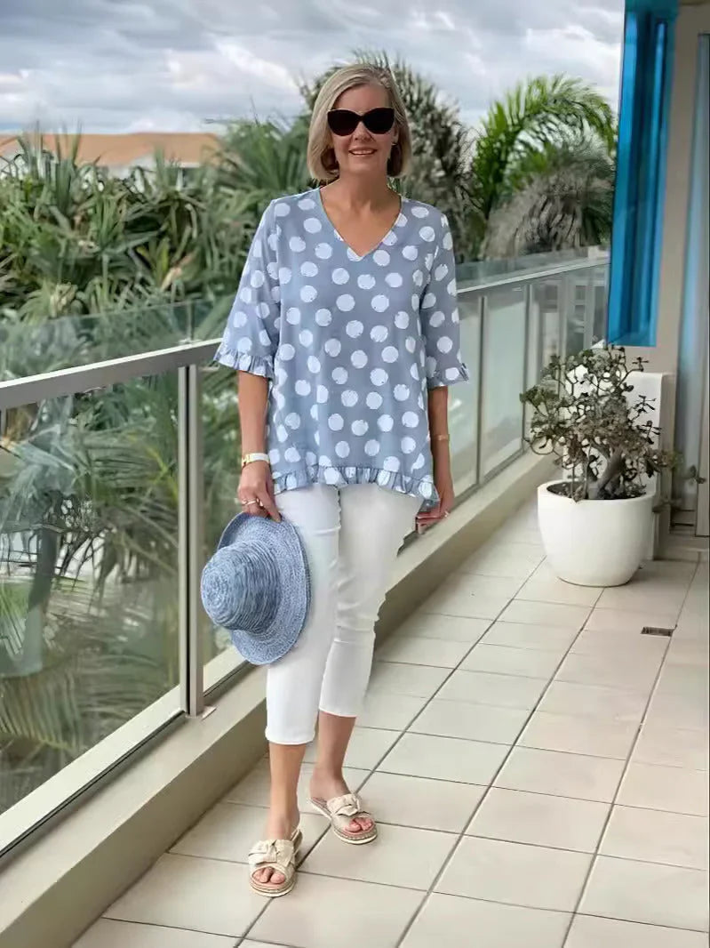 Valerie – Stylisches Polka Dot Top