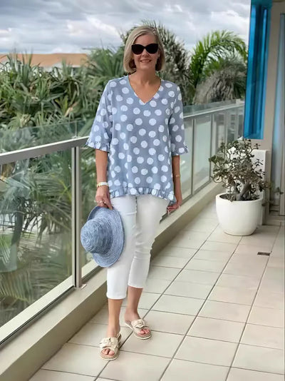 Valerie – Stylisches Polka Dot Top