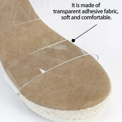 Lilou – Espadrille-Pantoletten mit transparentem Riemen und Keilabsatz