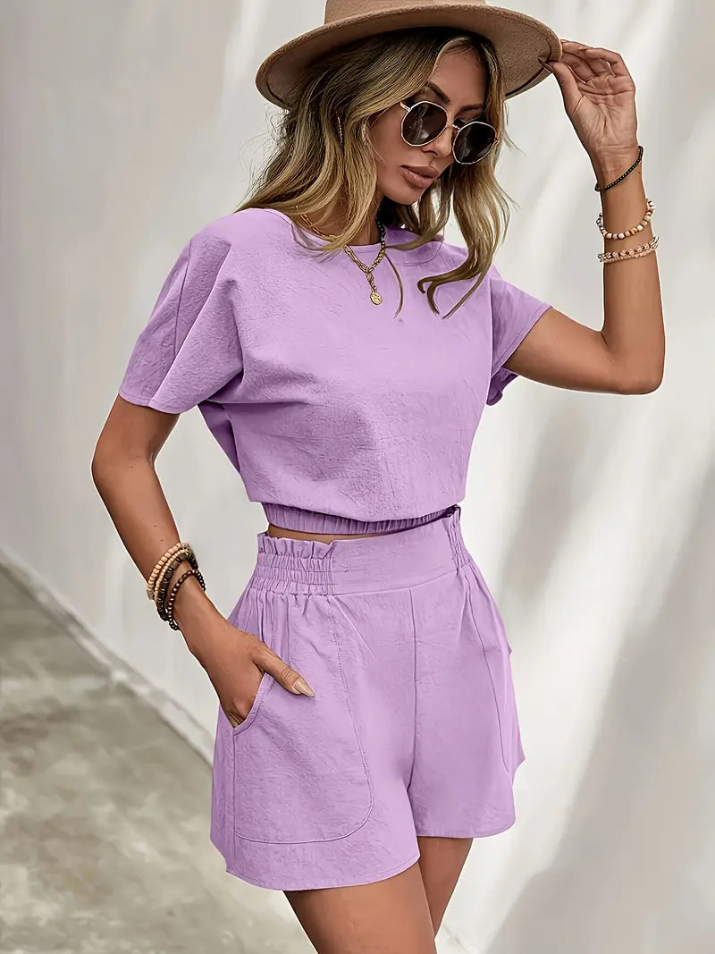 Aminna – Elegantes Top- und Shorts-Set