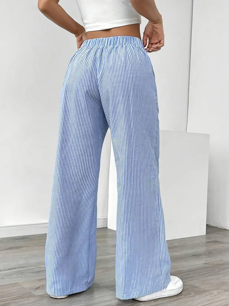 VIOLA - ELEGANTE GESTREIFTE HOSE MIT TASCHEN
