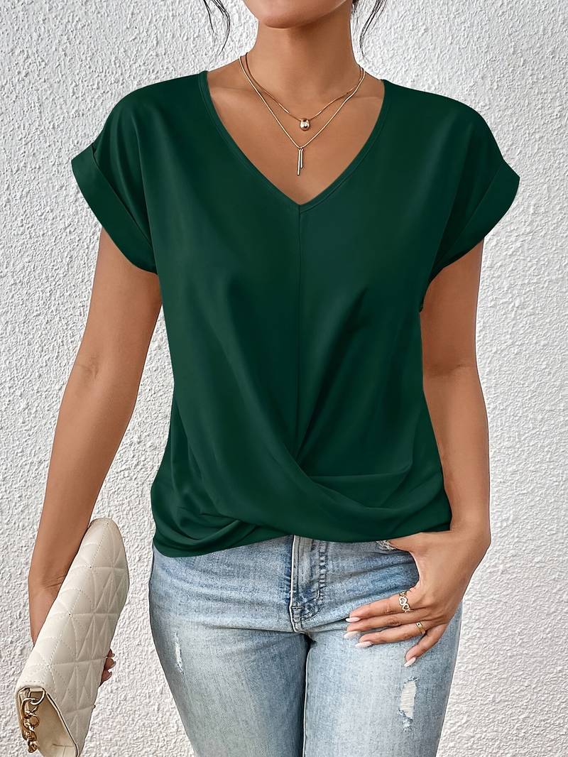 Garance – kurzarmhemd mit knopfdetail