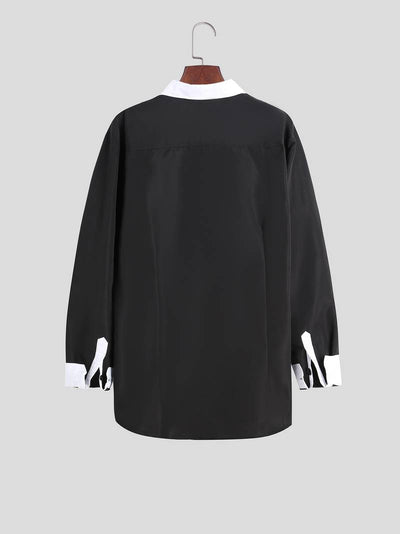 Wulfric | Stylisches Button-Up Kontrast Herrenhemd