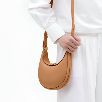 Fay | Kleine strukturierte Damenhandtasche aus echtem Leder mit Drehverschluss & Top-Handle