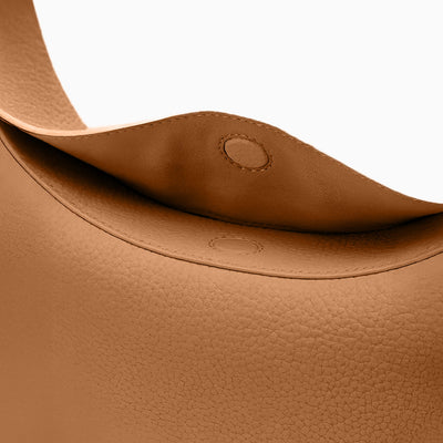 Fay | Kleine strukturierte Damenhandtasche aus echtem Leder mit Drehverschluss & Top-Handle