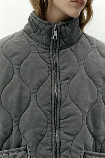 Kyrie | Damen Steppjacke Mit Hohem Kragen