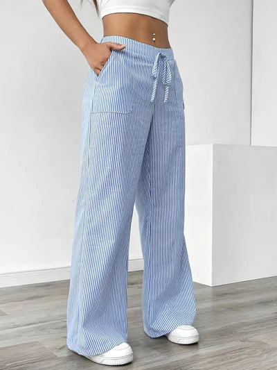 VIOLA - ELEGANTE GESTREIFTE HOSE MIT TASCHEN