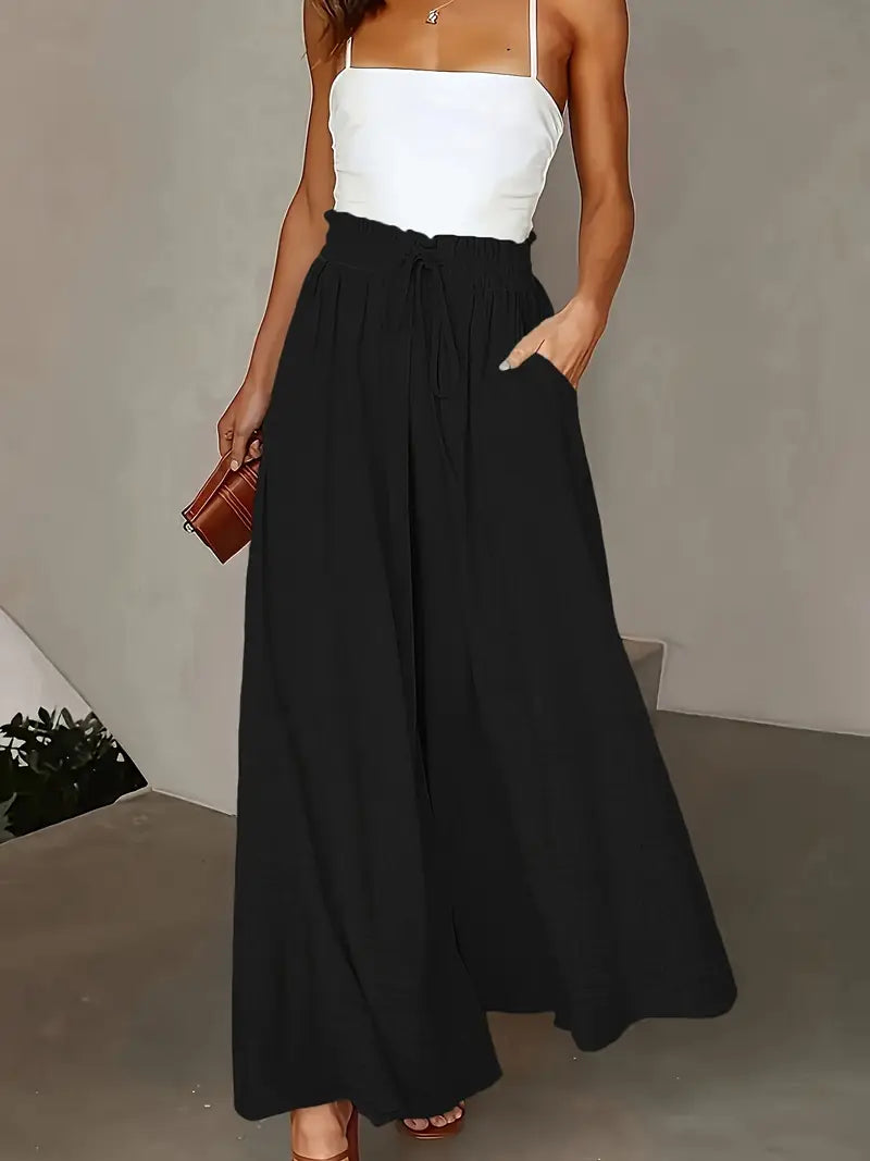 Jewel – Maxi-Palazzohose mit hoher Taille und weitem Bein