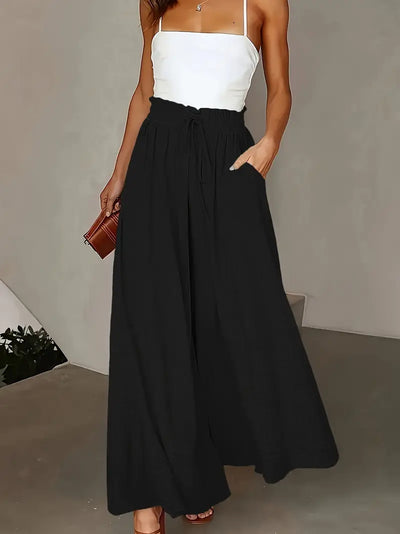 Jewel – Maxi-Palazzohose mit hoher Taille und weitem Bein