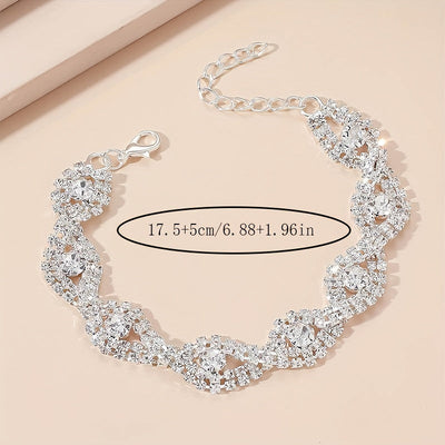 Funkelndes Strass-Twist-Armband – Für Damen