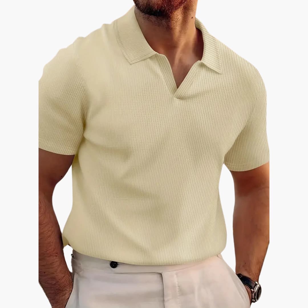Stylisches Waffelpolo-Shirt für Männer - bequeme Passform