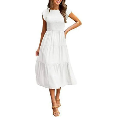 Paloma – Elegantes Midikleid aus Baumwolle mit Stufen