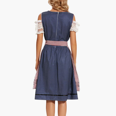 Kariertes Dirndl kleid für Damen - Oktoberfest 2025