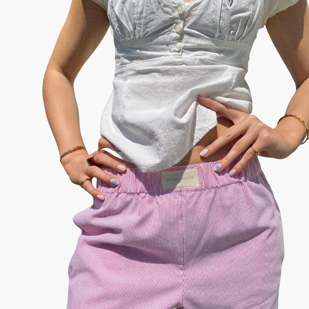 Damen Loungehose mit elastischem Bund und weitem Bein