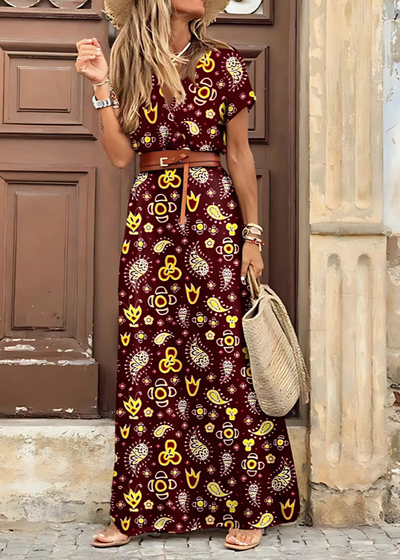 Tahlee – Boho-Maxikleid mit Taillendetail