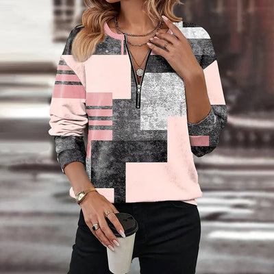 EMMA SWEATSHIRT MIT FARBBLÖCKEN IM VINTAGE STIL