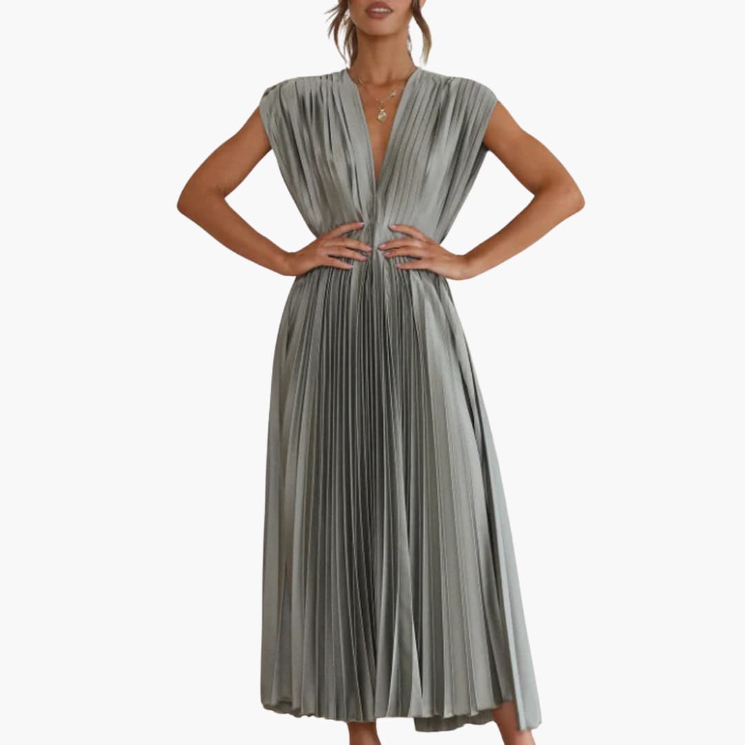 Elegantes Midikleid mit V-Ausschnitt - Damen Abendmode Farfetch