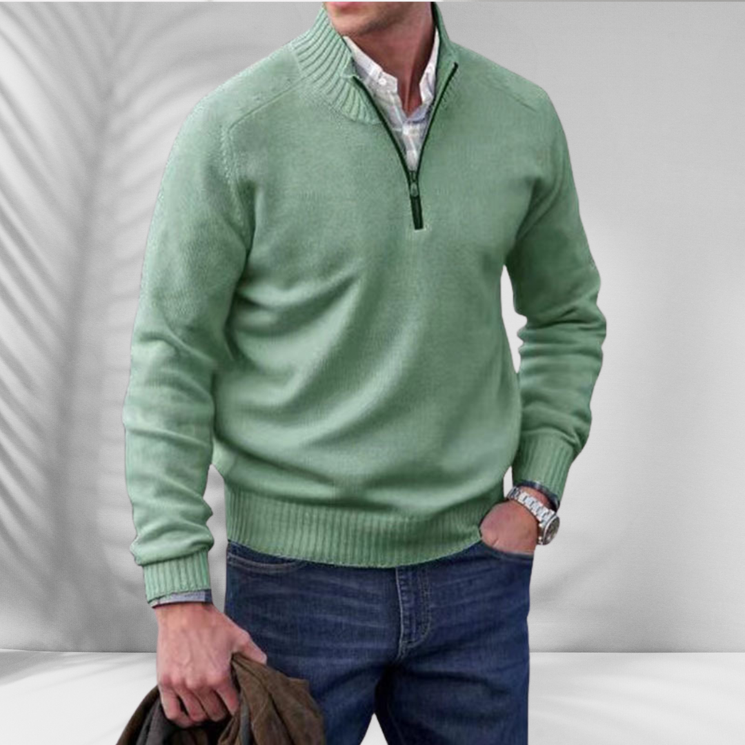 TOBIAS™ | Reißverschluss-Pullover aus Baumwolle