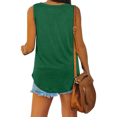 Fayelune – Schickes ärmelloses Tanktop mit V-Ausschnitt