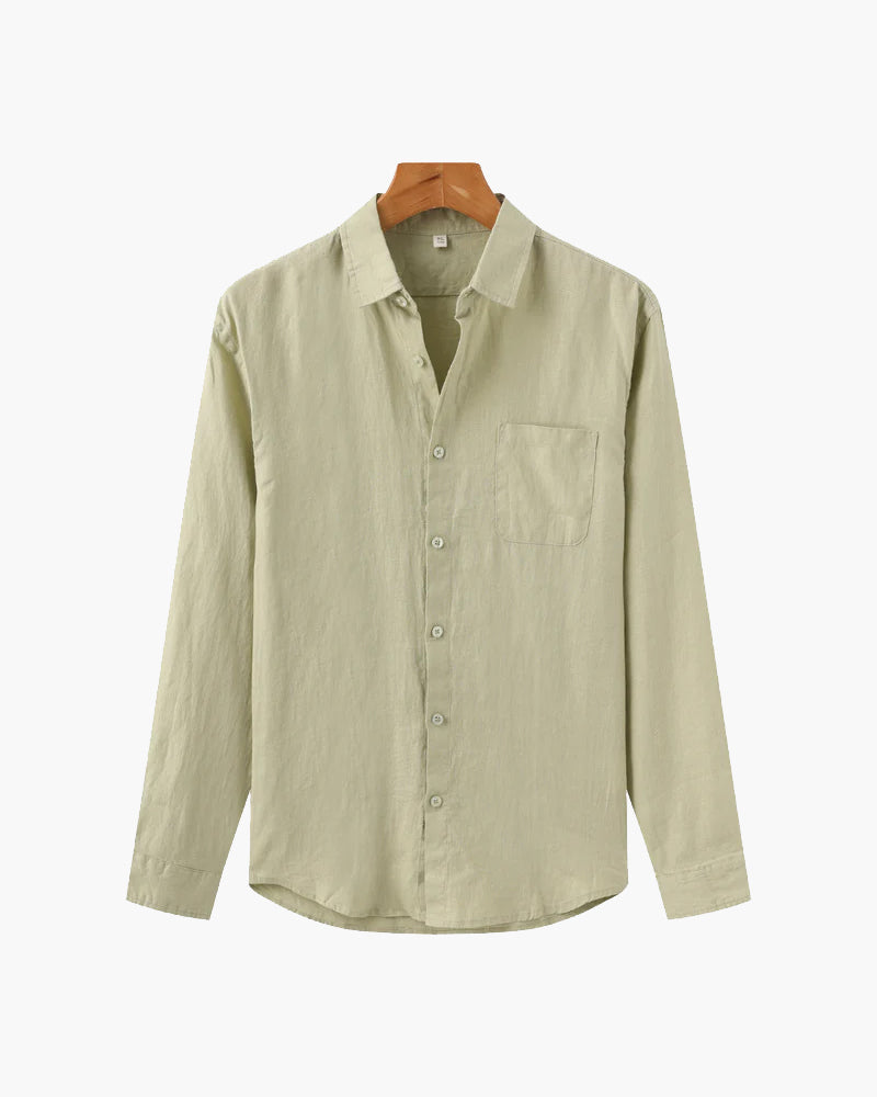 Kai | Lightweight Langarm Herren Sommer Leinenhemd