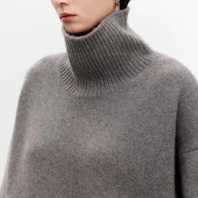 Giselle | Luxuriöser Wollpullover mit hohem Halsausschnitt für Damen