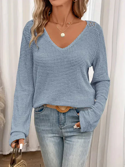 Monaya – Stilvolles Langarmshirt aus Waffelstrick