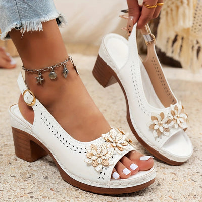 FLORIVA - ELEGANTE SANDALETTE MIT HOHEM ABSATZ