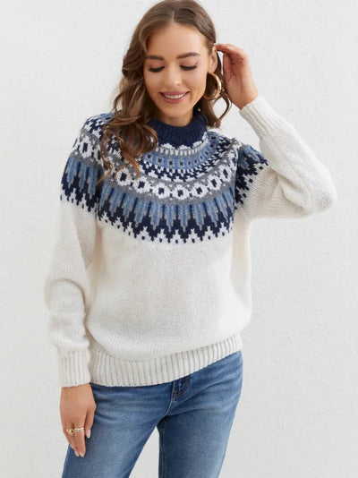 Schicker Pullover mit 3D-Muster für Damen