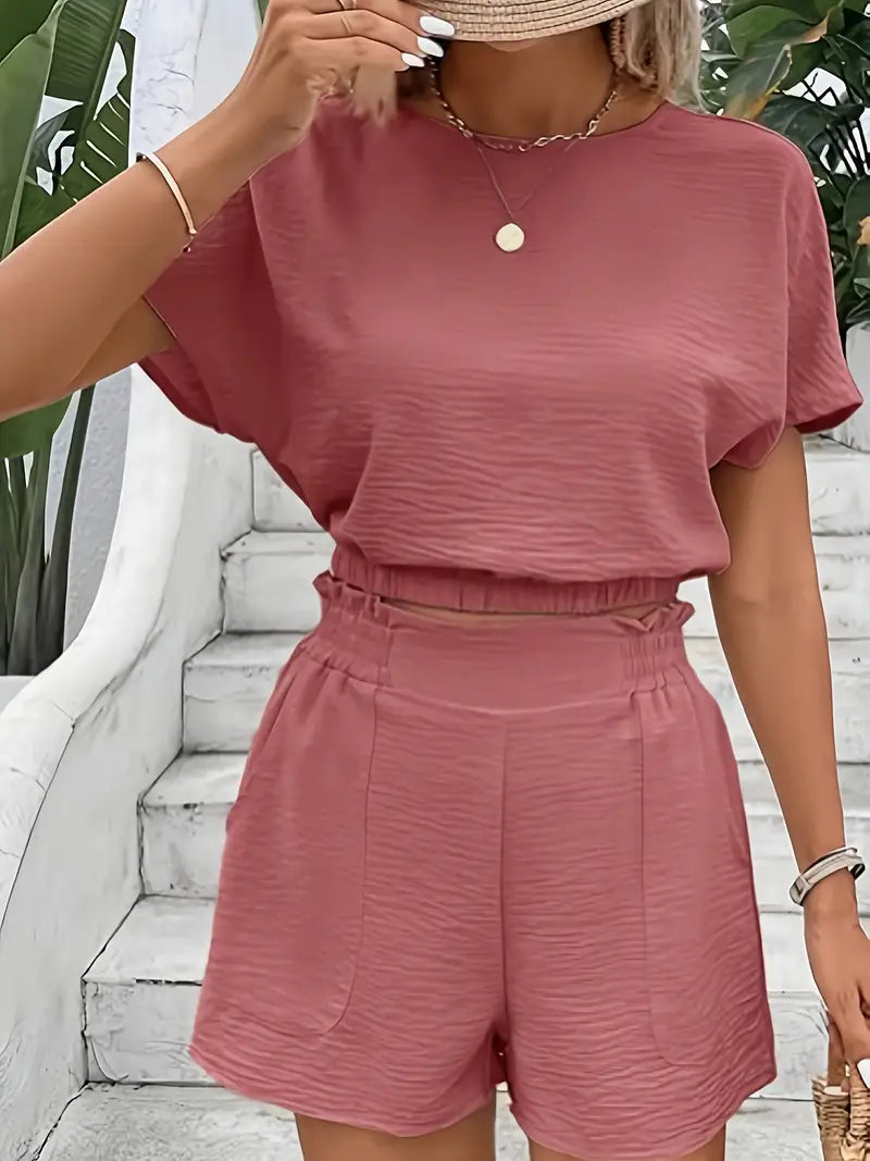 Aminna – Elegantes Top- und Shorts-Set