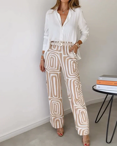 CARLOTTA™ – STYLISCHES HOSENSET INKLUSIVE BLUSE UND GÜRTEL