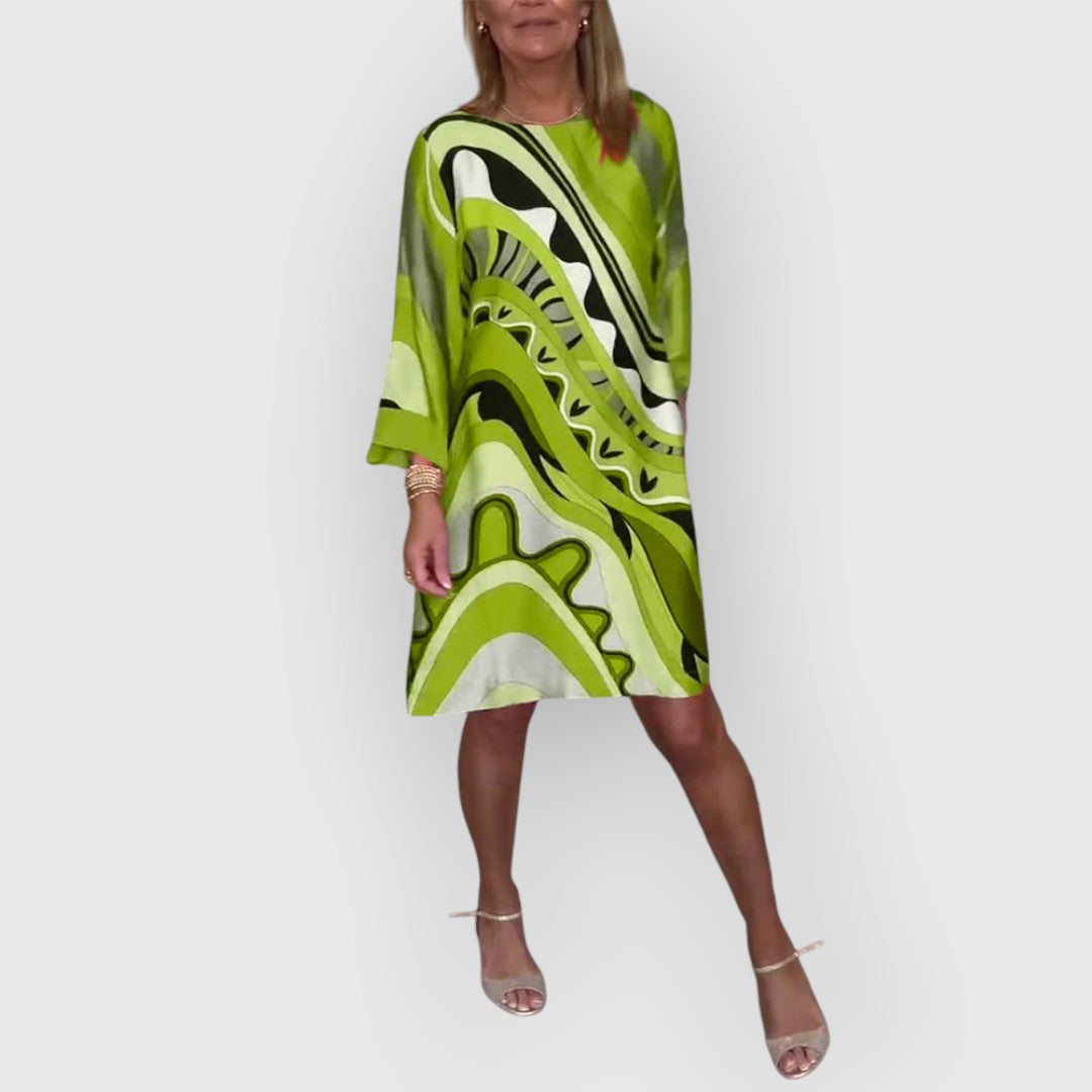 ESTELLE | ELEGANTES besticktes MIDI-KLEID