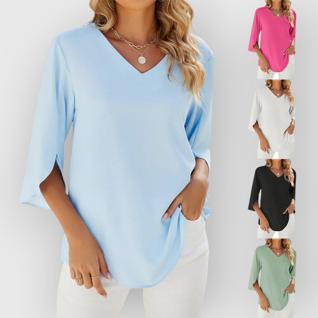 Rachel | Bluse mit V-Ausschnitt