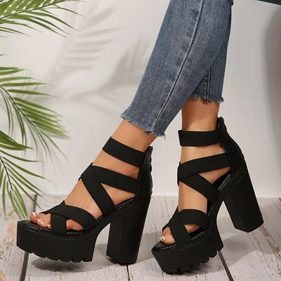 Kaevia – Plateau-Sandalen mit Blockabsatz