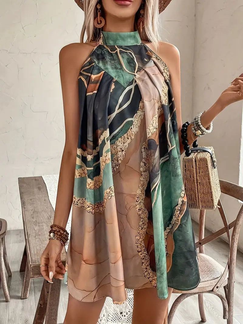 Dorhea – Künstlerisches Neckholder-Minikleid
