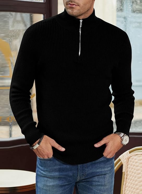 Georges | Moderner Eleganter Herren Reißverschluss Pullover