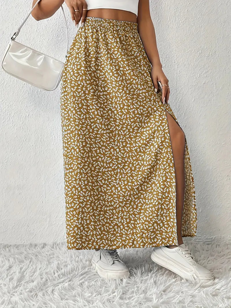 Aori – Elegante Maxiröcke mit hohem Bund und Blumenmuster