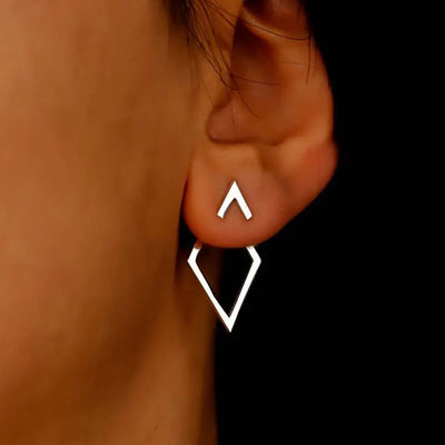 Damen Ohrringe – Geometrisches Design aus Legierung – Minimalistisch & Leicht