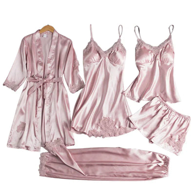 Audrey - 5 Teiliges Satin Set