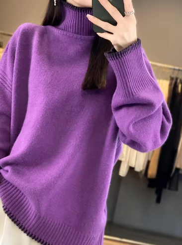 Nadine – rollkragenpullover, modisch, locker