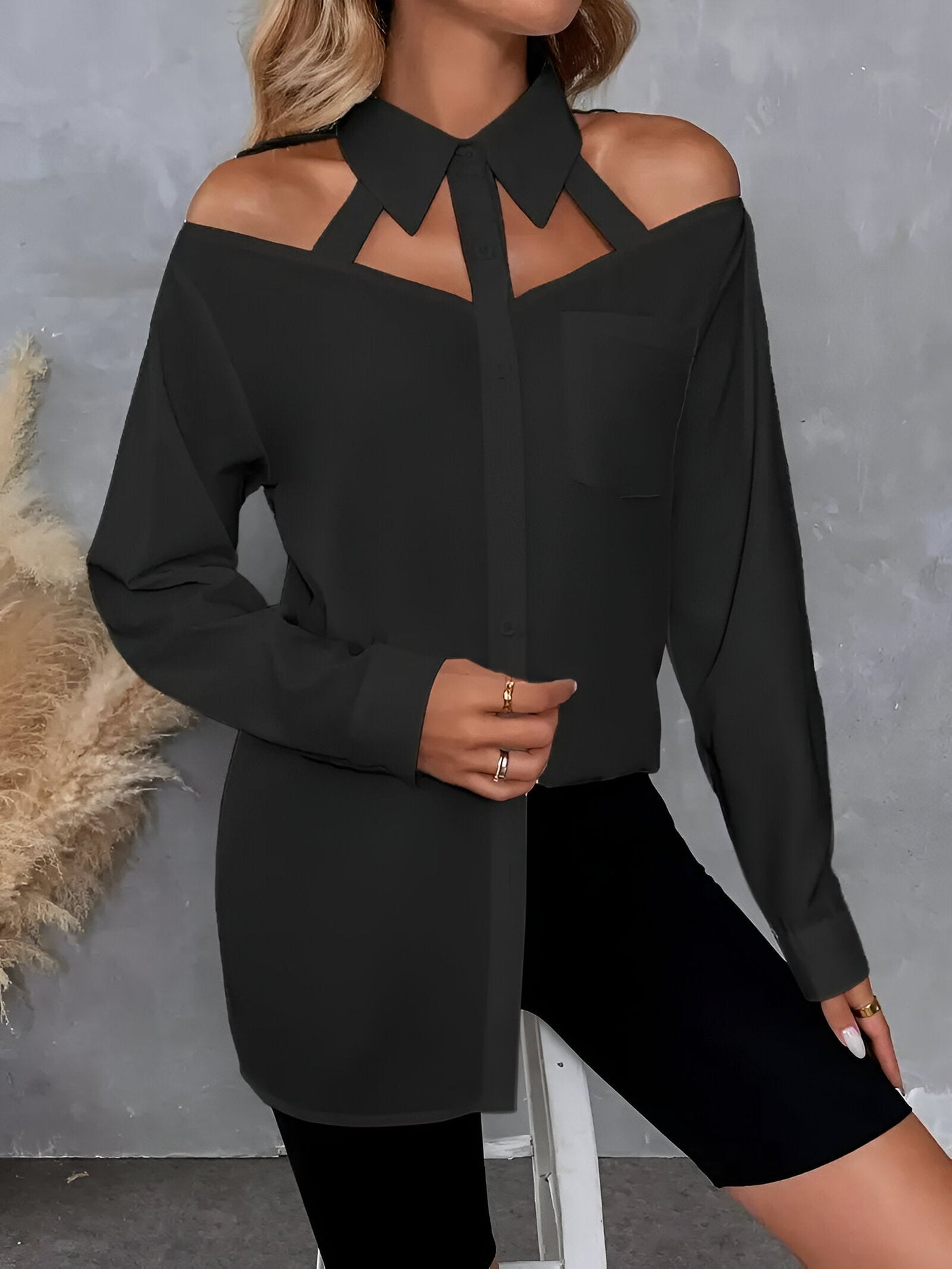 Nayra - stylisches hemd mit knopfverschluss